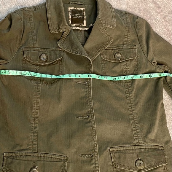 Lady Hathaway Kaki Cotton Women's Jacket Size Medium - Picture 7 of 12